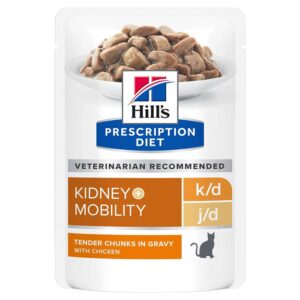 Sachet repas Chat Hill's k/d Kidney + j/d Mobility Poulet 12 x 85 g